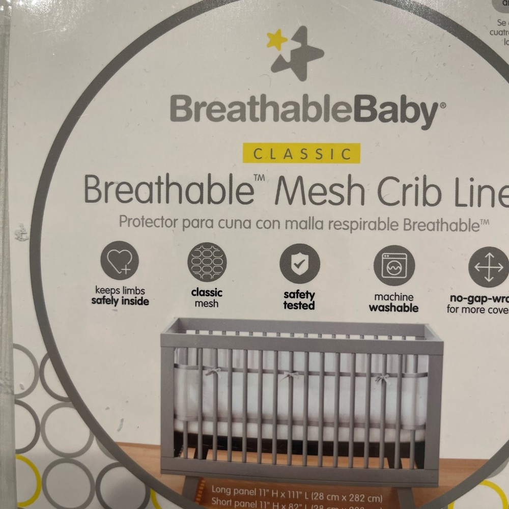 Breathable baby mesh bumper
